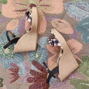 Michael Kors gingham strappy wedges